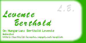 levente berthold business card